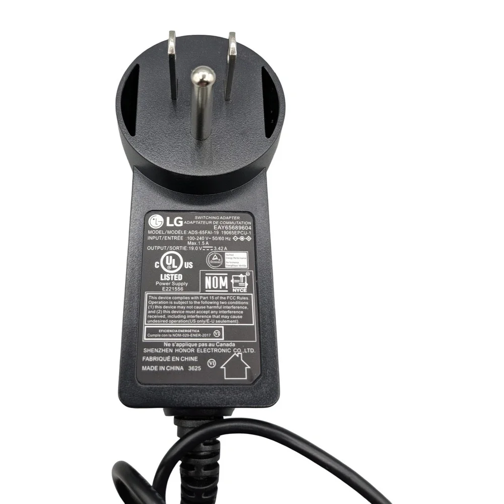 LG Switching Adapter EAY65689604 ADS-65FAI-19 19065EPCU-1 19V 3.42A Power Supply